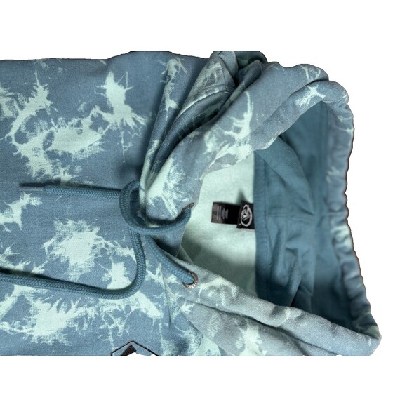 Volcom Sweatshirt Adult Large Blue Hoodie Surf Skateboarding Sweater Tie-Dye - Picture 4 of 6